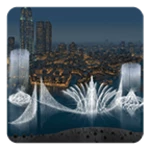 dubai fountain live wallpaper android application logo